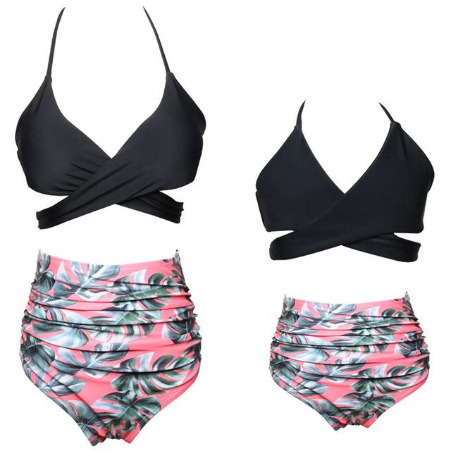 Mommy And Me High waist swimsuit