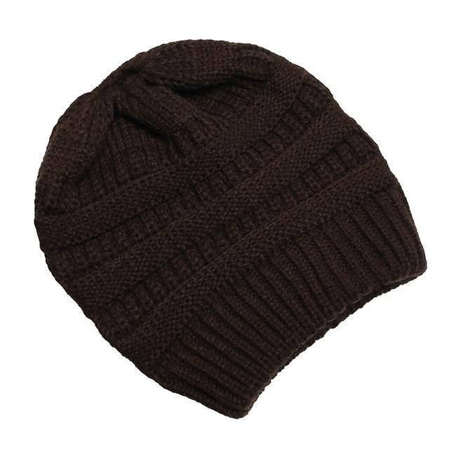 Soft Knit Ponytail Beanie