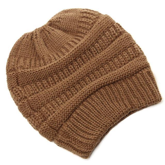 Soft Knit Ponytail Beanie