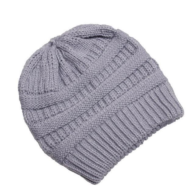 Soft Knit Ponytail Beanie