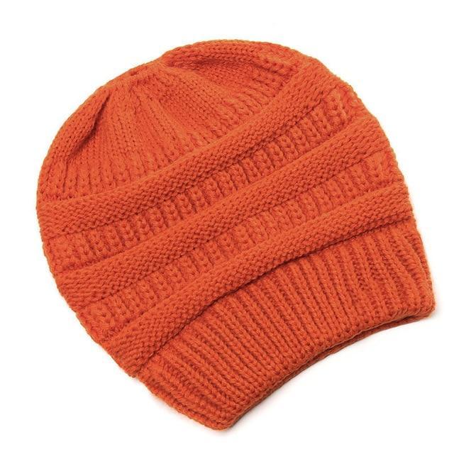 Soft Knit Ponytail Beanie