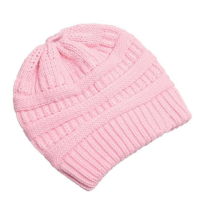 Soft Knit Ponytail Beanie