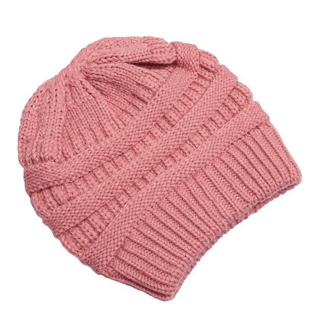 Soft Knit Ponytail Beanie