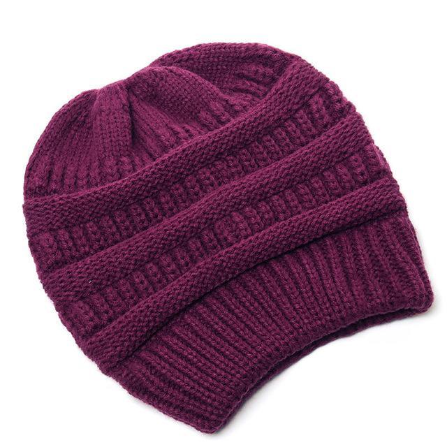 Soft Knit Ponytail Beanie