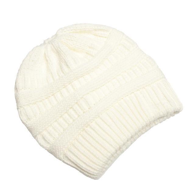 Soft Knit Ponytail Beanie