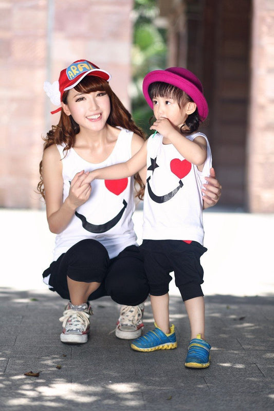 Star Heart Hooded Sleeveless T-Shirt and Shorts
