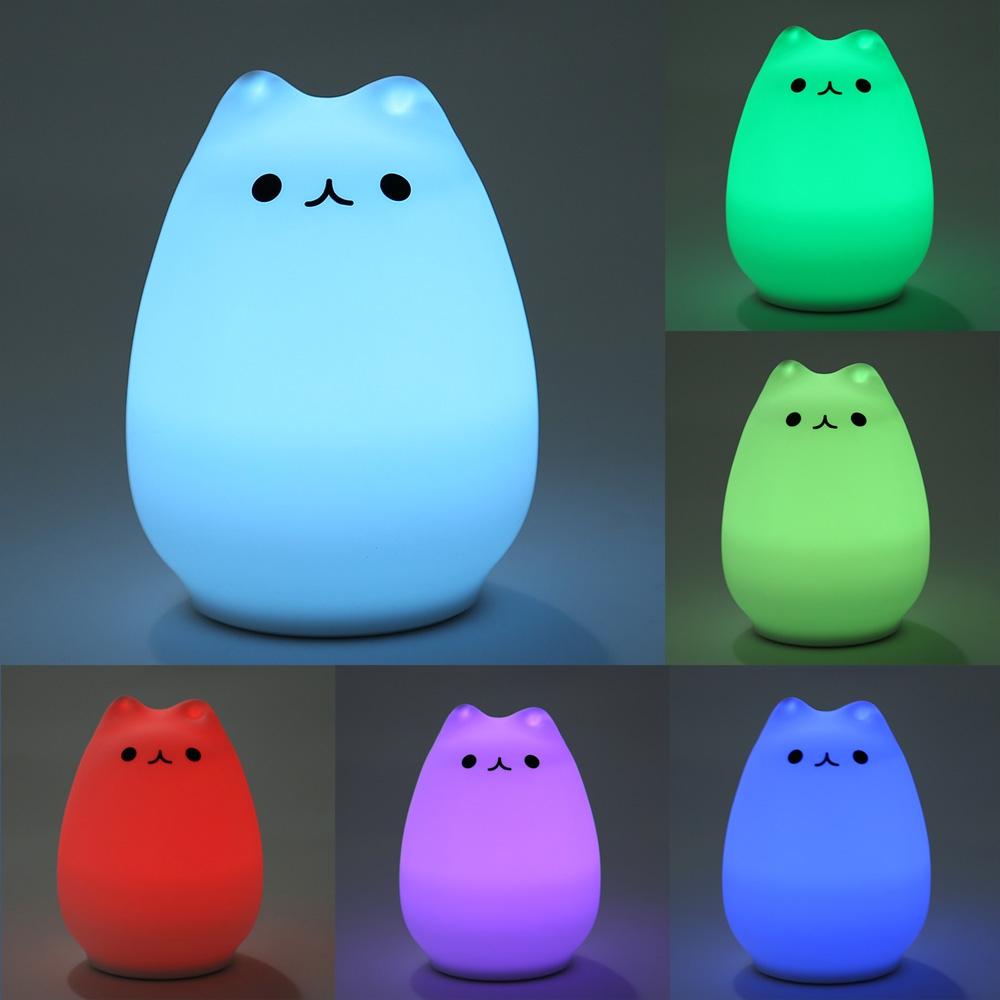 Silicone Soft Cat LED Night Light