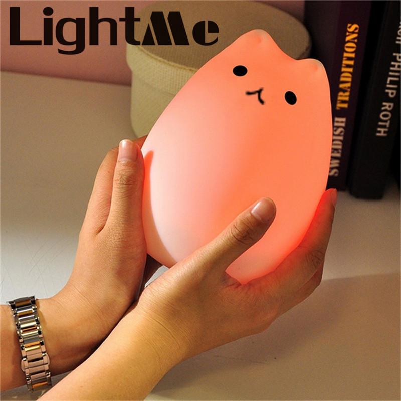 Silicone Soft Cat LED Night Light
