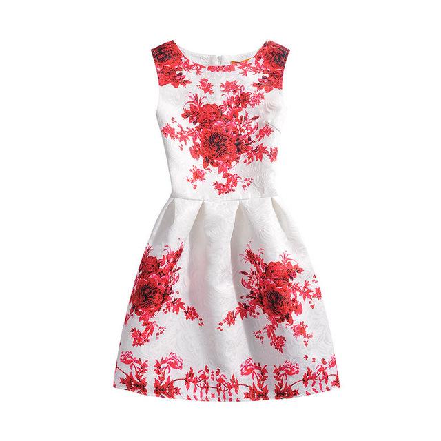 Butterfly and Floral Print Summer Dress