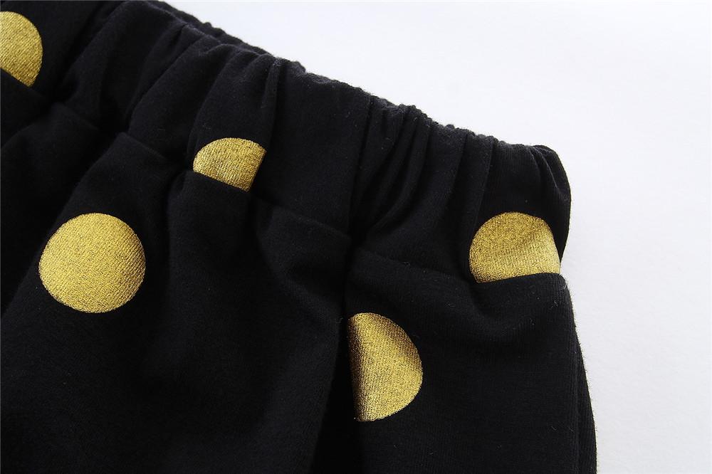 Short-sleeve Shirt and Polka Dot Skirt Dress