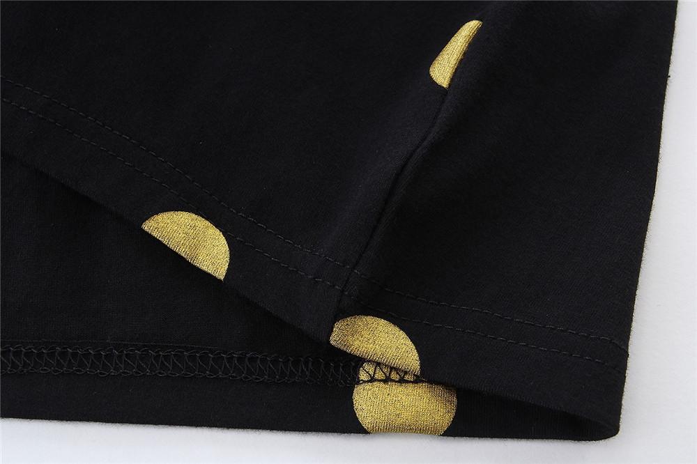 Short-sleeve Shirt and Polka Dot Skirt Dress