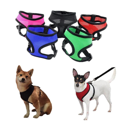 1PC Dog Harness Nylon Mesh Vest Leash