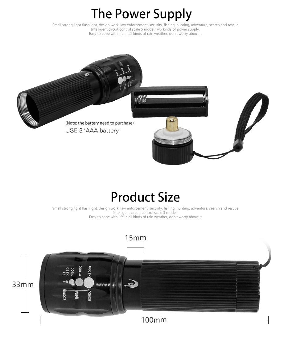 Bicycle Light 7 Watt 2000 Lumens 3 Mode Waterproof