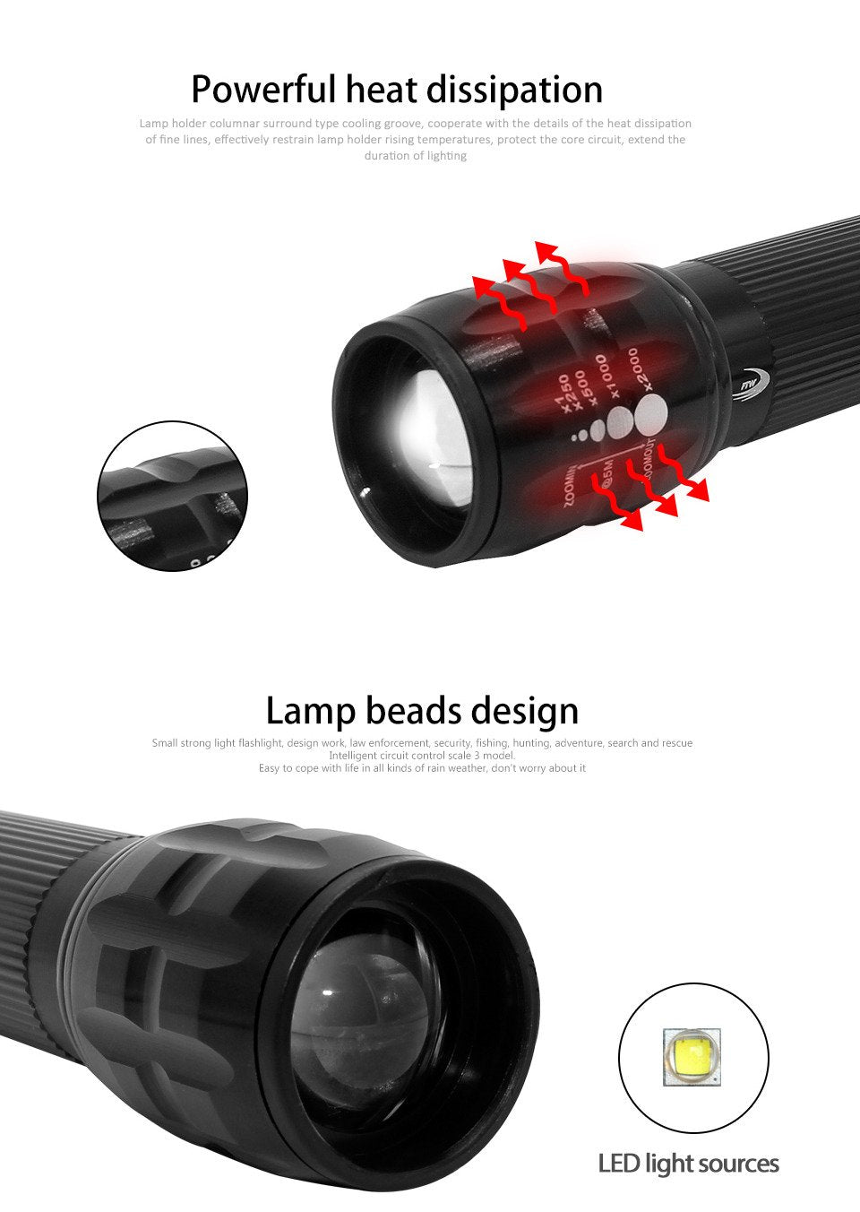 Bicycle Light 7 Watt 2000 Lumens 3 Mode Waterproof