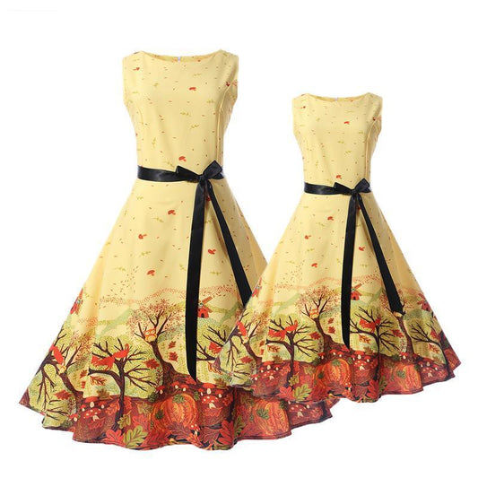 Sleeveless Printed Dress