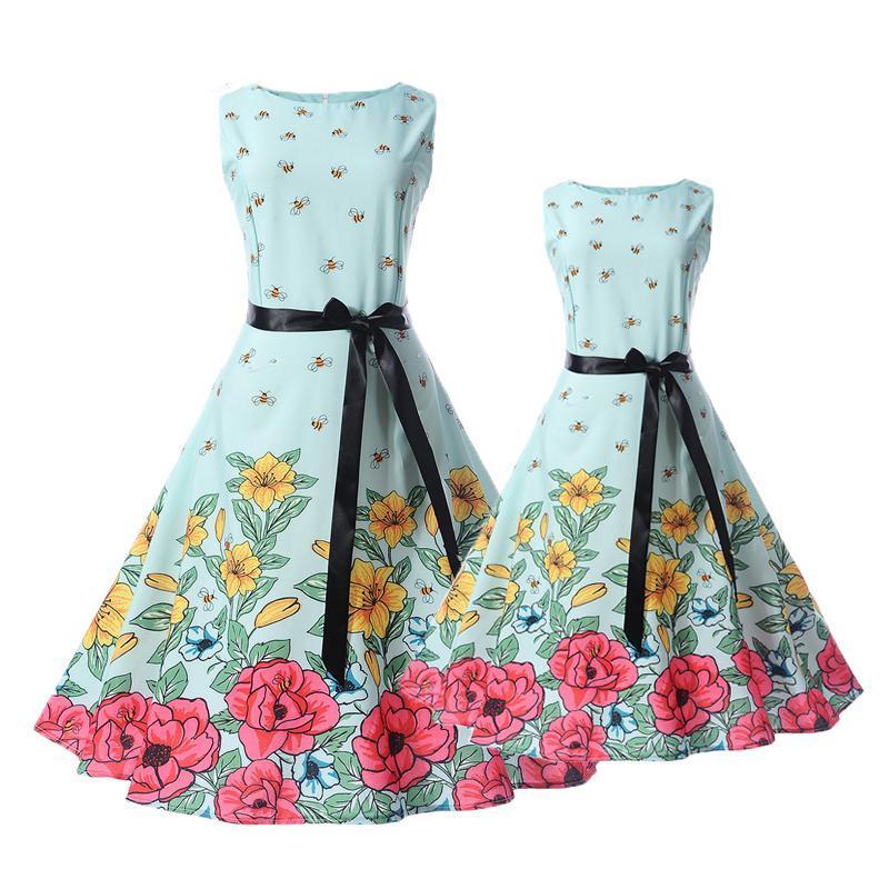 Sleeveless Printed Dress