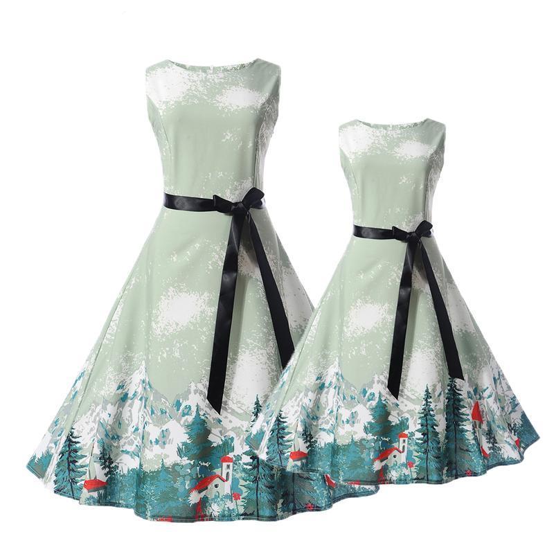 Sleeveless Printed Dress