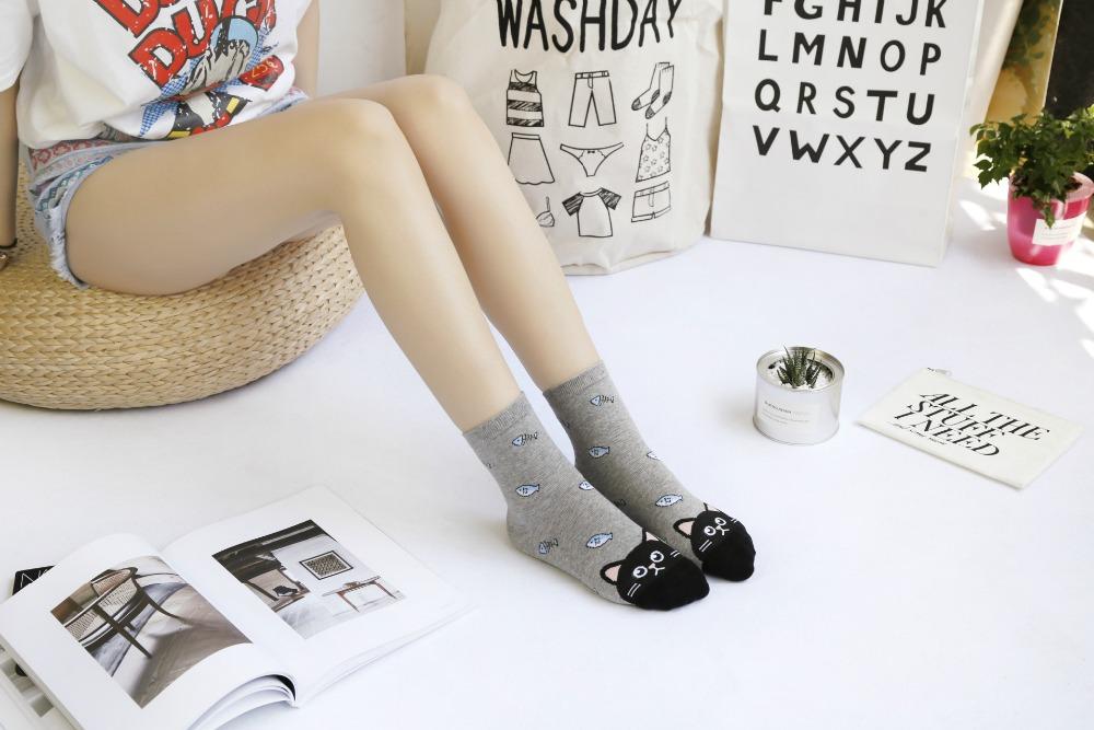 Cat & Dog Footprint Cotton Socks