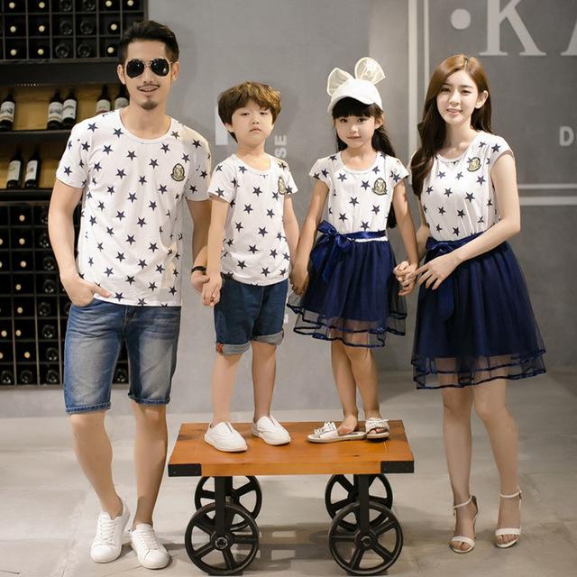 Star Patterned Family Matching Dress