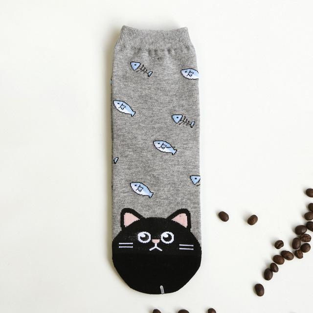 Cat & Dog Footprint Cotton Socks