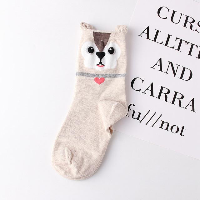 Cat & Dog Footprint Cotton Socks