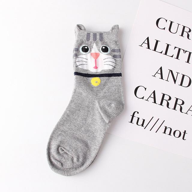 Cat & Dog Footprint Cotton Socks