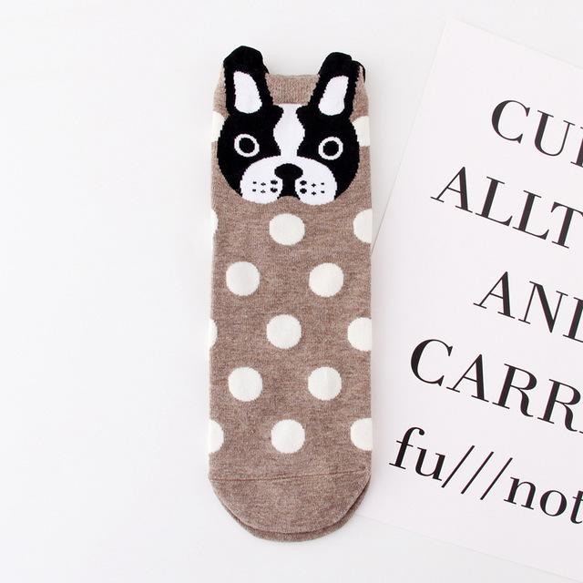 Cat & Dog Footprint Cotton Socks
