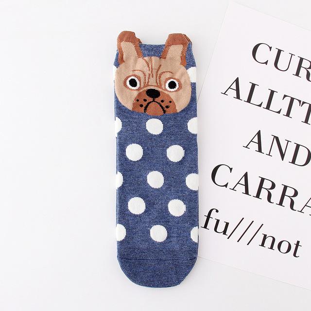 Cat & Dog Footprint Cotton Socks