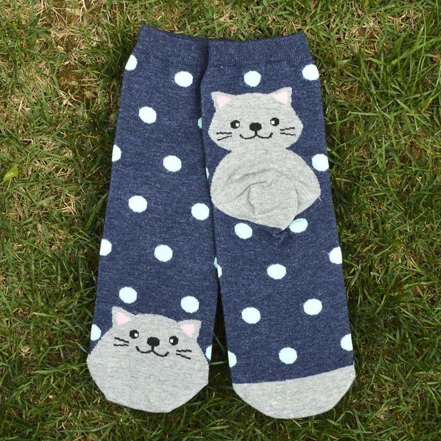 Cat & Dog Footprint Cotton Socks