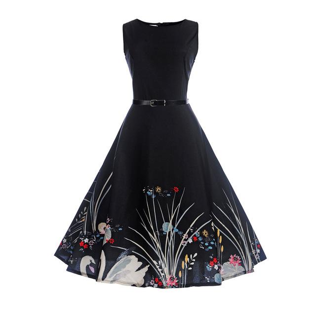 Sleeveless Printed Dress