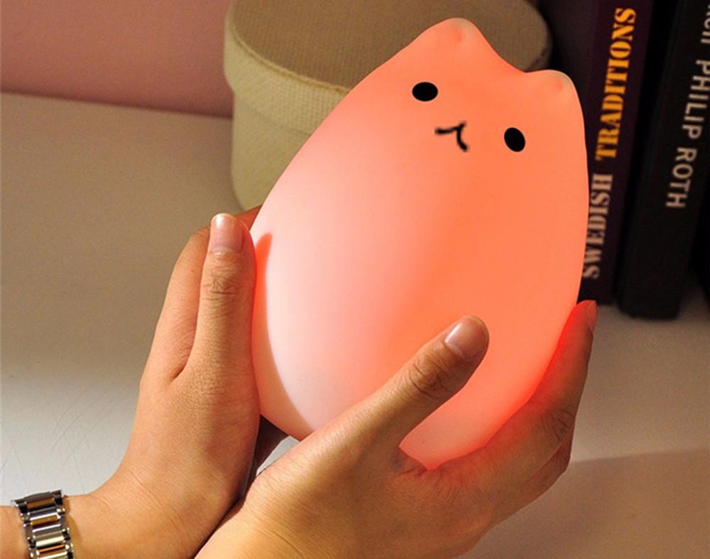 Silicone Soft Cat LED Night Light