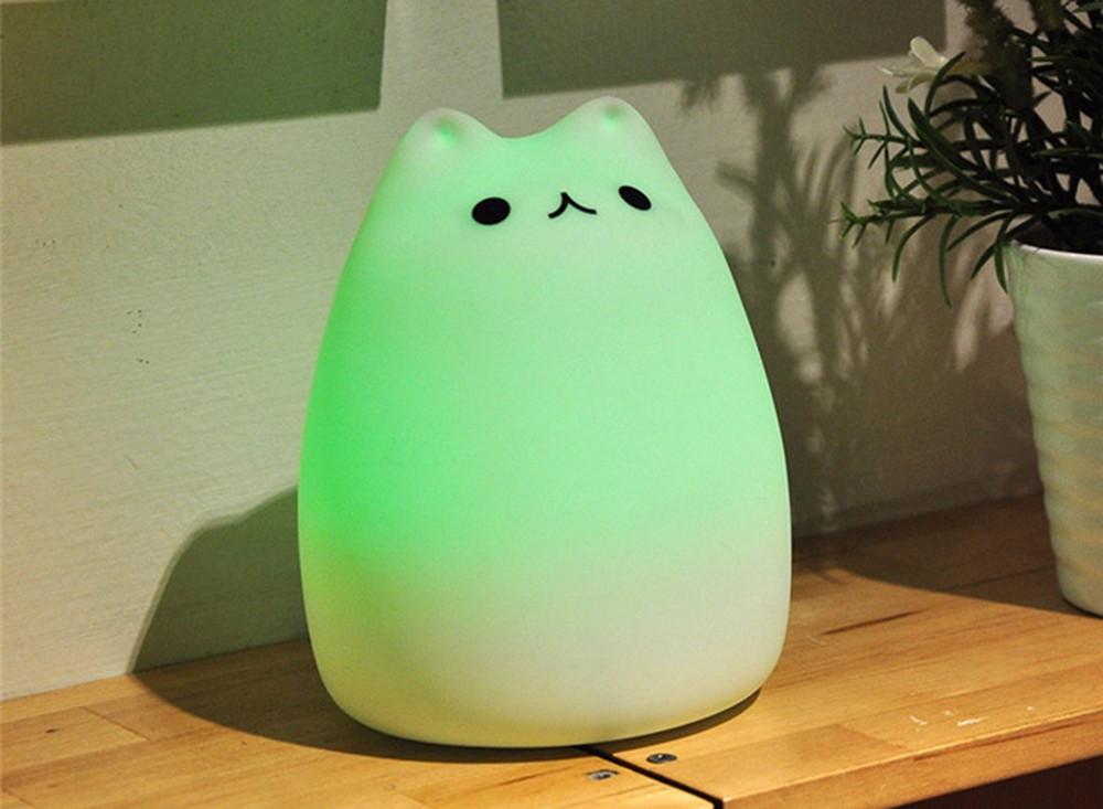 Silicone Soft Cat LED Night Light
