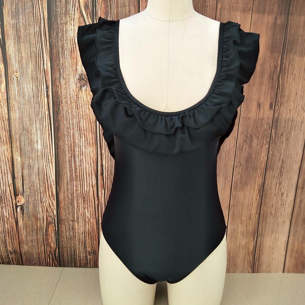 Ruffle One Piece Backless Swimsuit