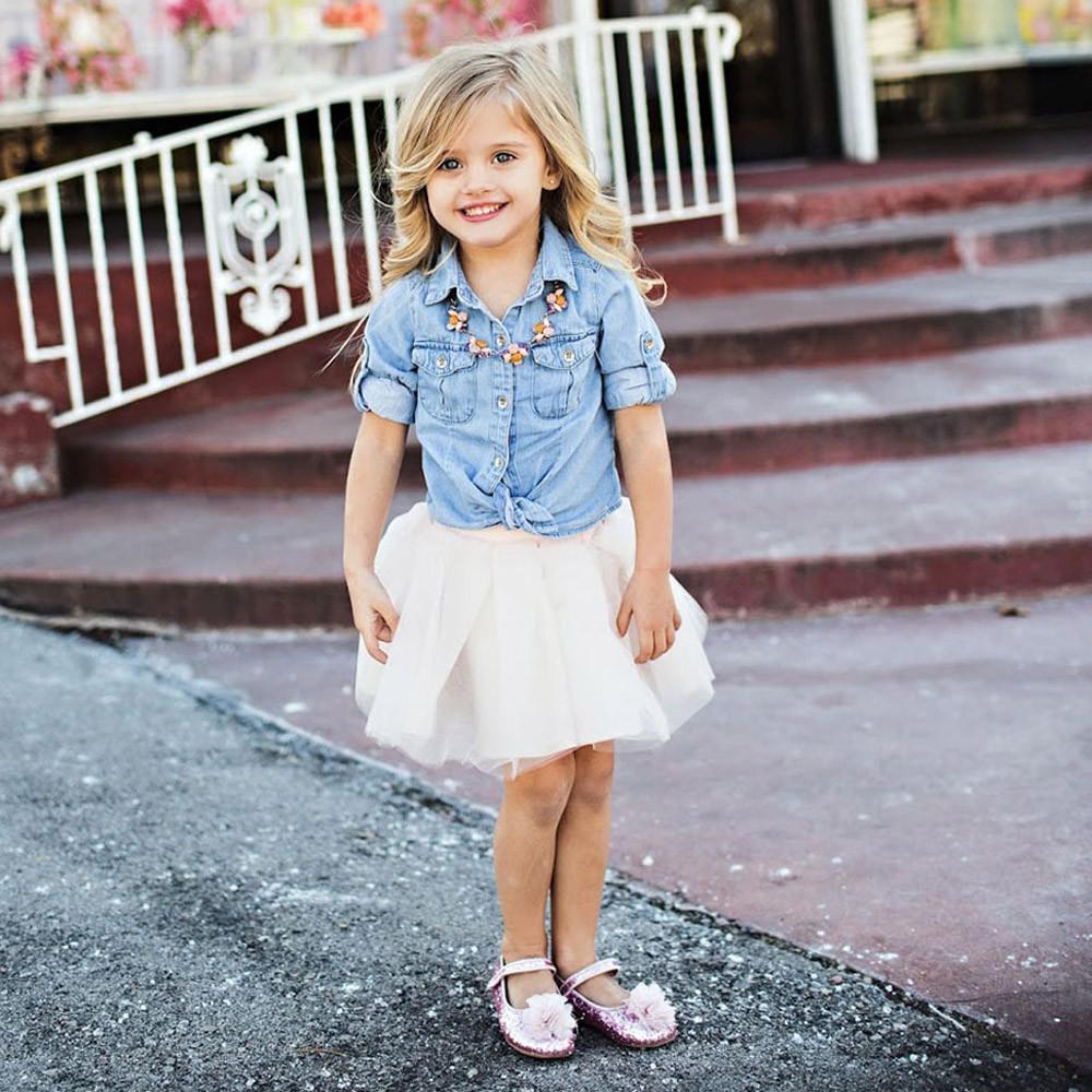 Denim T-Shirt Top and Skirt Dress