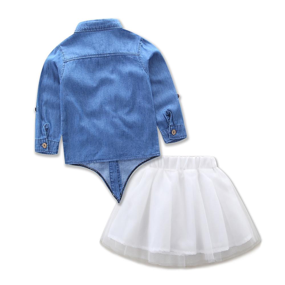 Denim T-Shirt Top and Skirt Dress