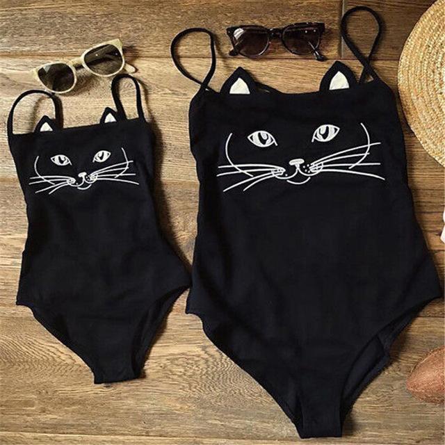 Cat Printed Swimwear