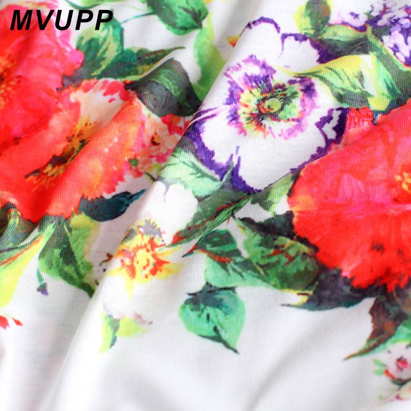 Half Sleeve A-Line Knee-length Floral Dress