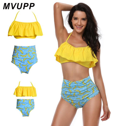 Mommy And Me High waist swimsuit