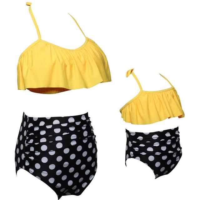 Mommy And Me High waist swimsuit