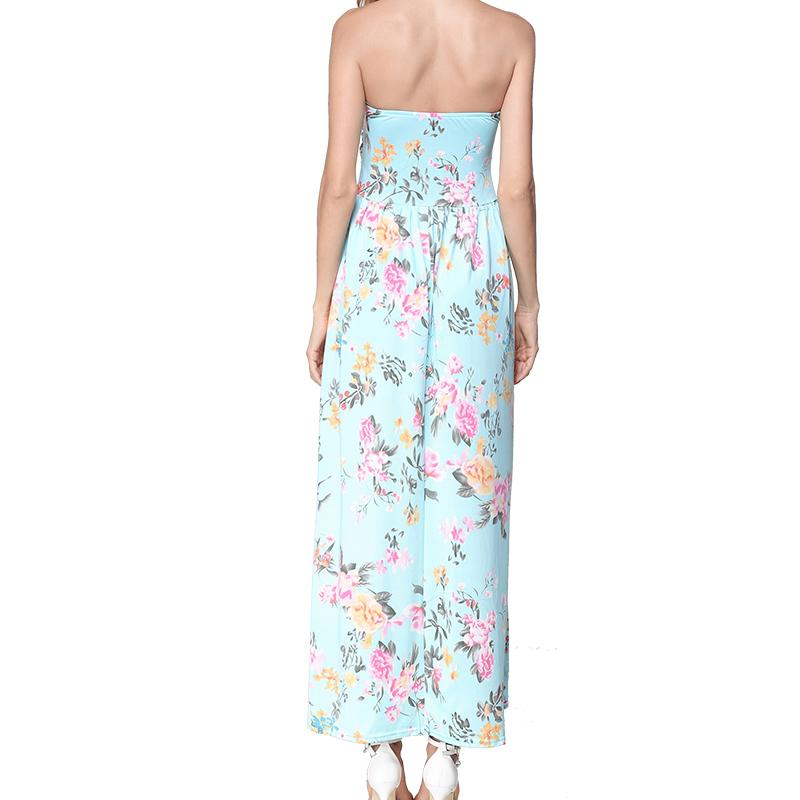 Strapless Off Shoulder Long Maxi Sundress