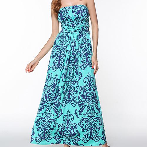 Strapless Off Shoulder Long Maxi Sundress