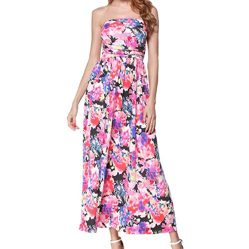 Strapless Off Shoulder Long Maxi Sundress