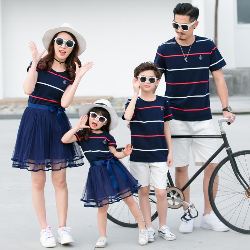 Striped Family Matching Dress