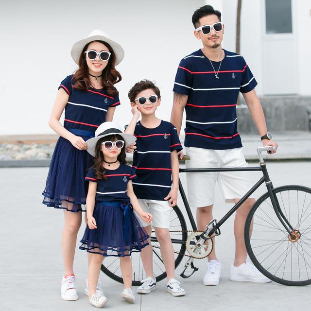 Striped Family Matching Dress