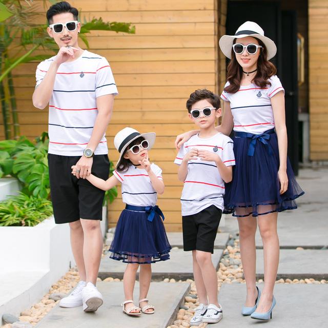 Striped Family Matching Dress