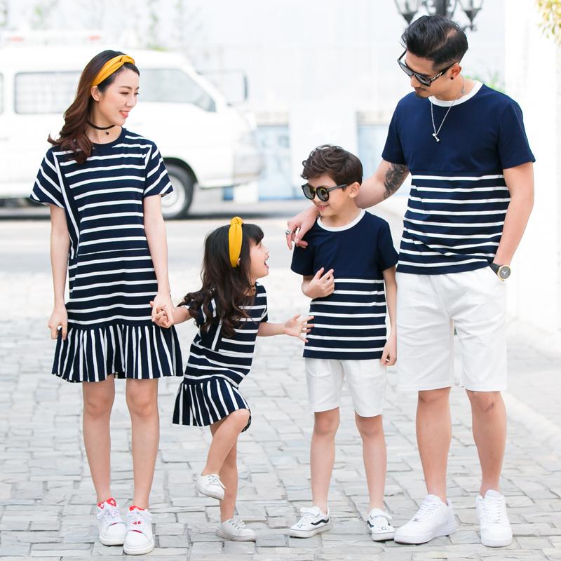 Striped Family Matching Dress