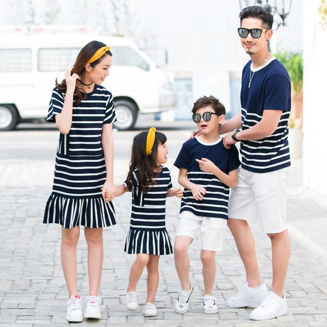 Striped Family Matching Dress