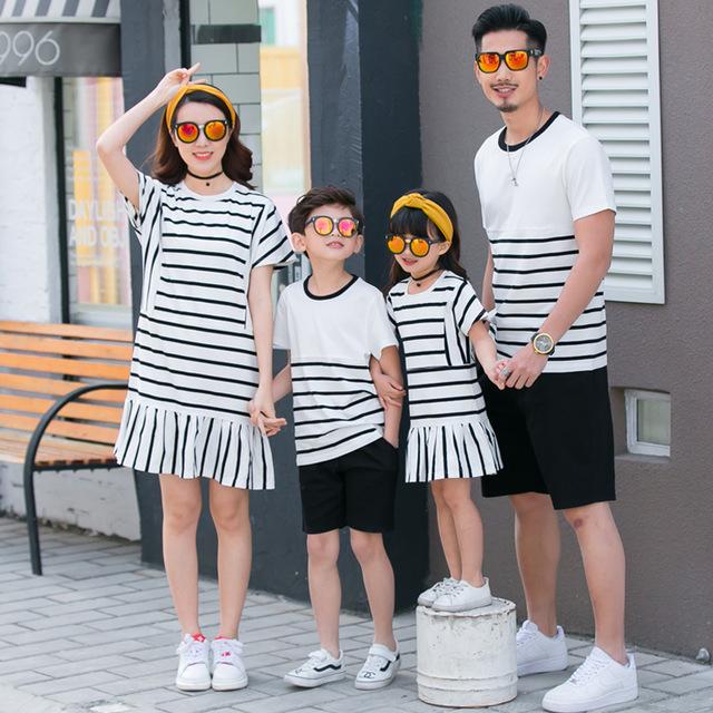 Striped Family Matching Dress