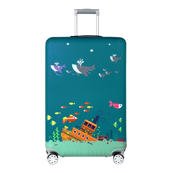 Green Earth Cartoon Dust Cover For Suitcase