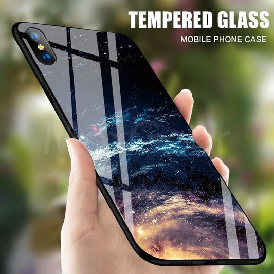 Star Space Shockproof Tempered Glass Case